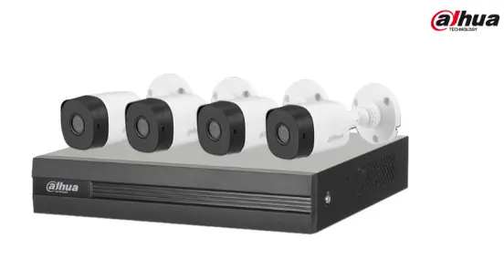 Kit de Videovigilancia Dahua DH-KIT/XVR1B04-I/4-B1A21N-0360B, con DVR de 4 Canales 2MP, H.265+ y 4 Cámaras de Vigilancia B1A21 tipo Bullet de 1080p.