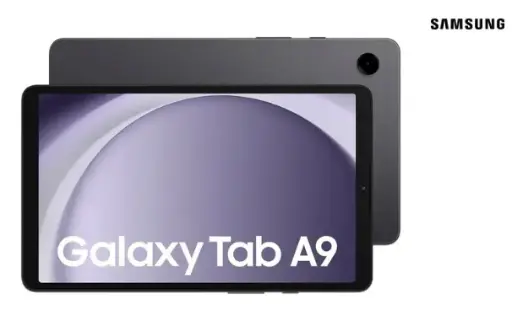 Tablet Samsung Galaxy Tab A9: Procesador Octa Core (hasta 2.2GHz), Memoria RAM de 8GB, Almacenamiento de 128GB, Pantalla LED Multi Touch de 8.7", Cámara Principal de 8MP, Wi-Fi 5, Bluetooth, Android 13. Color Gris.